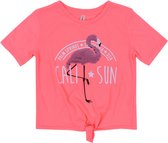 Neon blouse met flamingo