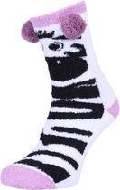 Zebra sokken zwart-wit, hoog - 37-42