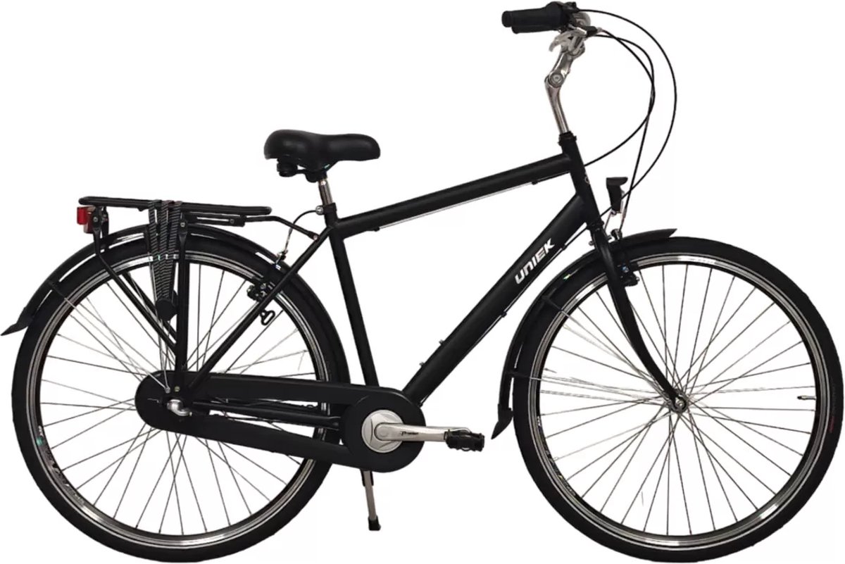 Uniek: Heren Stadsfiets N3 50cm 28'' mat zwart