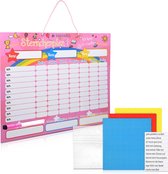 Navaris magnetisch beloningsbord - Taakplanner voor kinderen - Beloningssysteem met sterren en activiteiten - Duits