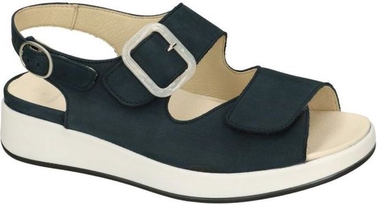Solidus -Dames - blauw donker - sandalen - maat 38.5