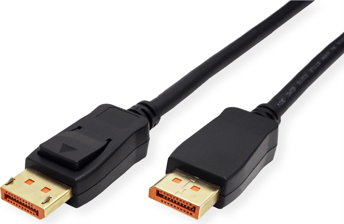 ROLINE DisplayPort-kabel, v2.1, 10K, DP M - M, zwart, 2 m