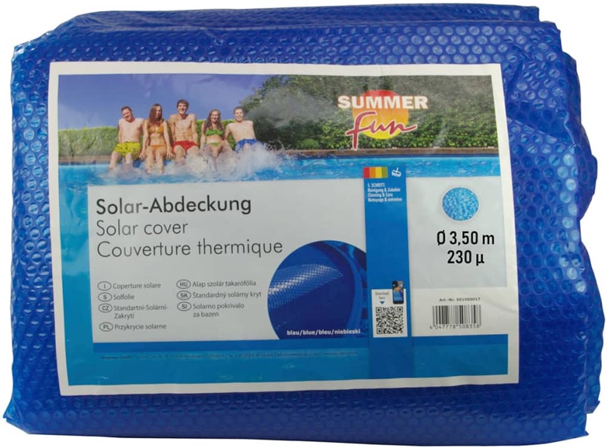 Summer - Fun - Zomerzwembadhoes - solar - rond - 350 - cm - PE - blauw