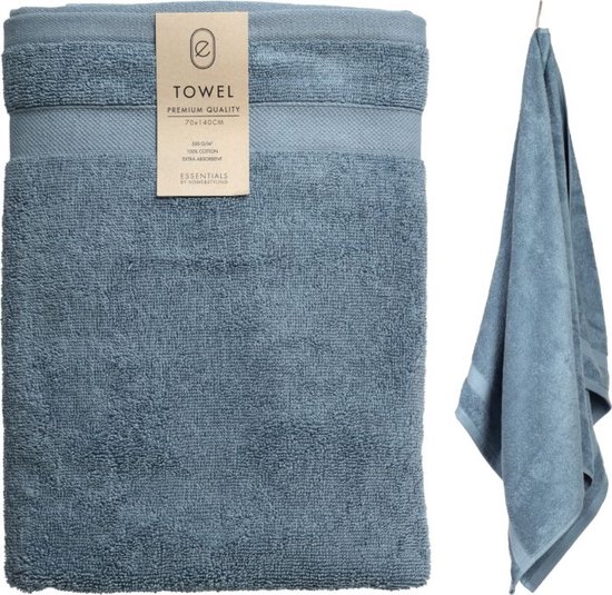 Handdoek van katoen - Lichtblauw - 70 x 140 cm