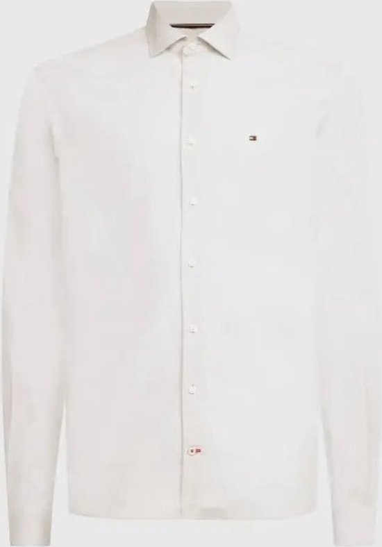 Tommy Hilfiger Core Cl Flex Poplin Sf Shirt Heren Overhemd - Wit - Maat 43