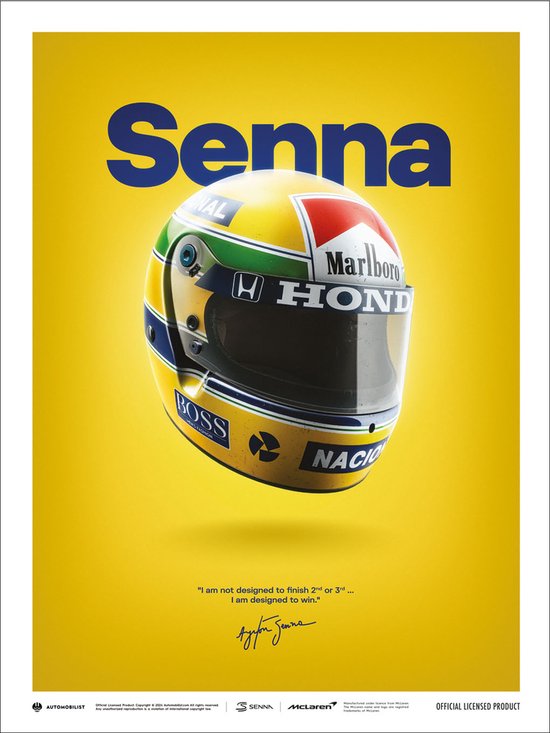 Ayrton Senna Helm 1988 Art Print 40x50cm | Poster