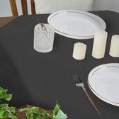 Moderne lentetafelloper, wasbaar, linnenlook, tafelloper, waterafstotend, tafelloper voor eetkamer, feest, vakantiedecoratie (zwart, 110 x 140 cm)