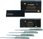 Parfum de voiture de Luxe Vivory – Coffret complet comprenant 1 + 3 recharges supplémentaires. Loving Amber, au parfum d'agrumes et d'orange