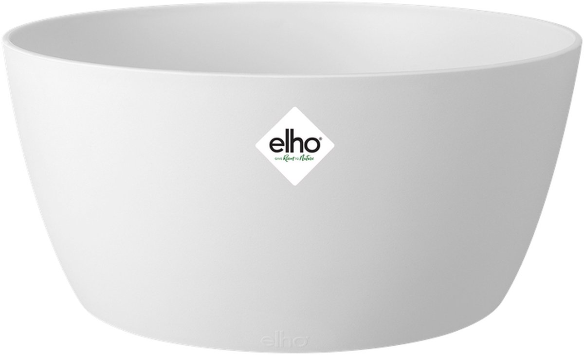 Elho Brussels Schaal 23 - Bloempot voor Binnen - Ø 22.9 x H 10.8 cm - Wit