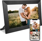 Digi Comforts Digitale Fotolijst met WiFi en Frameo app - Gebruiksvriendelijk - Mooi design - Makkelijk te installeren - HD IPS Touchscreen - 10.1 inch - 16GB - Zwart