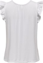 Only Marga Zindy Live Capsleeve Top WVN Bright White WIT M
