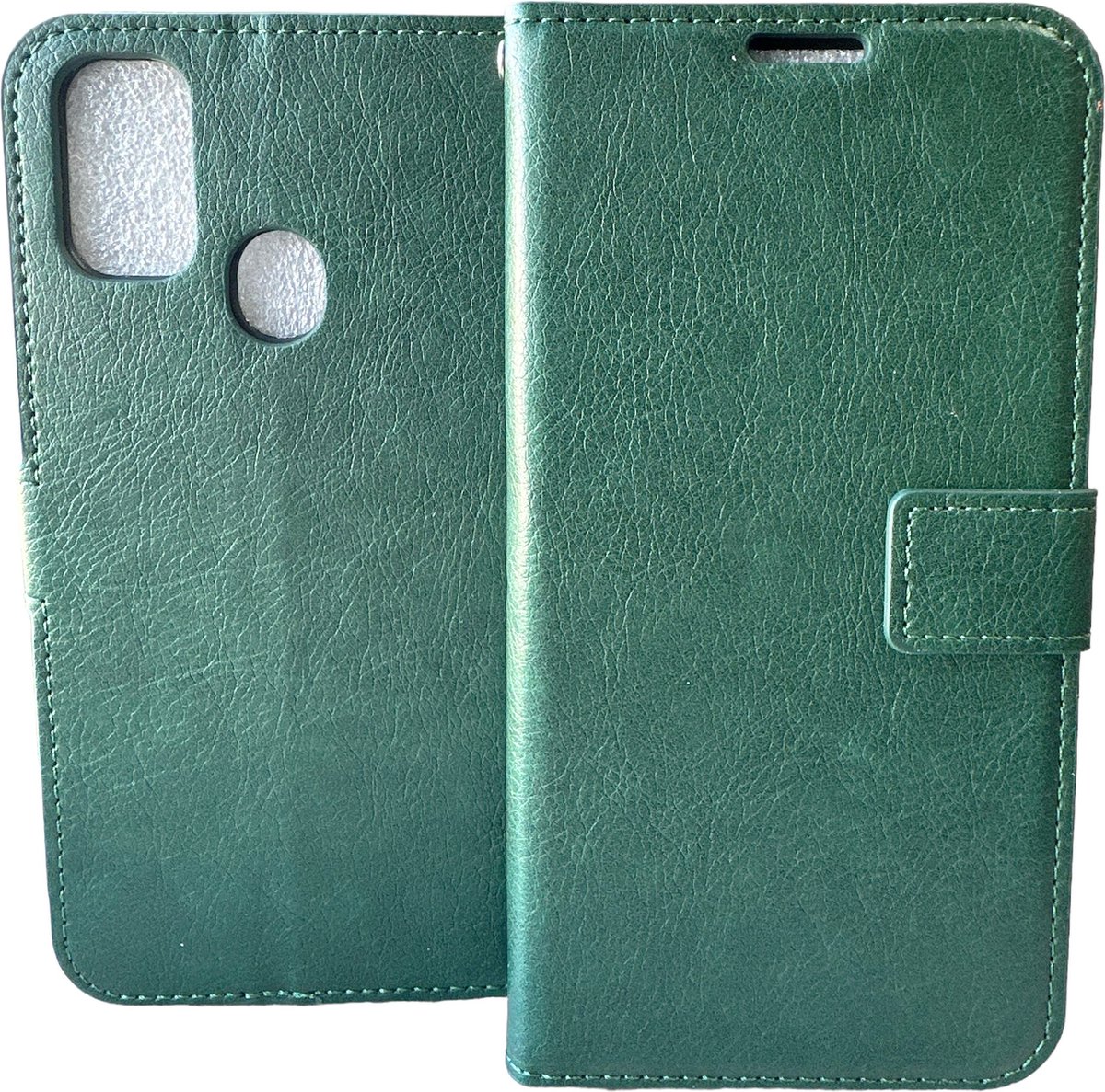 Bookcase Geschikt voor: Samsung Galaxy M31 - Groen - portemonnee hoesje