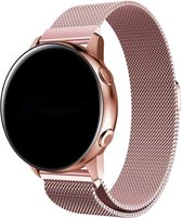 Milanees bandje 22mm - Roze - luxe smartwatch horlogeband geschikt voor Samsung Galaxy Watch 1 46mm / Galaxy Watch 3 45mm / Gear S3 Classic & Frontier - Amazfit GTR 47mm / GTR 2 / GTR 3 - OnePlus Watch