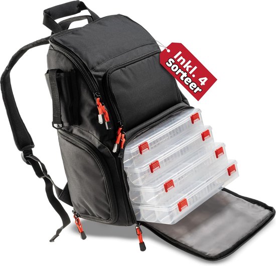 208-delige Hengeltassenset – Waterdichte Rugzak Met Gereedschap, Aas En Accessoires, Voor Zoet En Zout Water