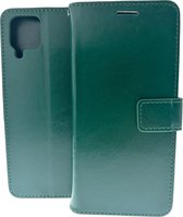 Bookcase Geschikt voor: Samsung Galaxy A12 - Groen - portemonee hoesje