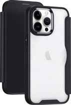 Mobigear Telefoonhoesje geschikt voor Apple iPhone 15 Pro Max Hoesje Hardcase | Mobigear Smart Fit Bookcase - Zwart