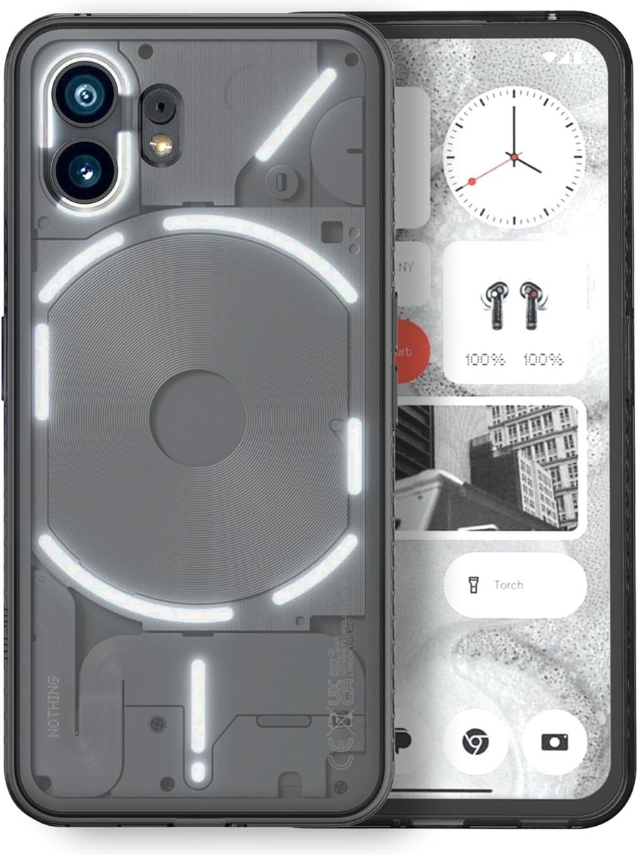 TUDIA Ultra Transparant Fit [LUCION] Hoesje voor Nothing Phone (2) Smoke