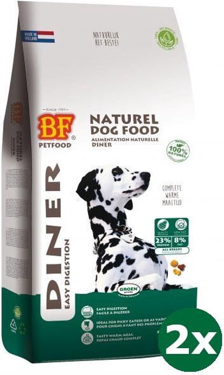 BF Petfood 2x10 kg Biofood diner hondenvoer