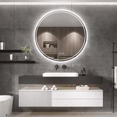 L.N. Store® Badkamer Spiegel Met LED Verlichting - Wandspiegel - Ronde Spiegel - Make up - 3 Kleuren - 24x24 inch