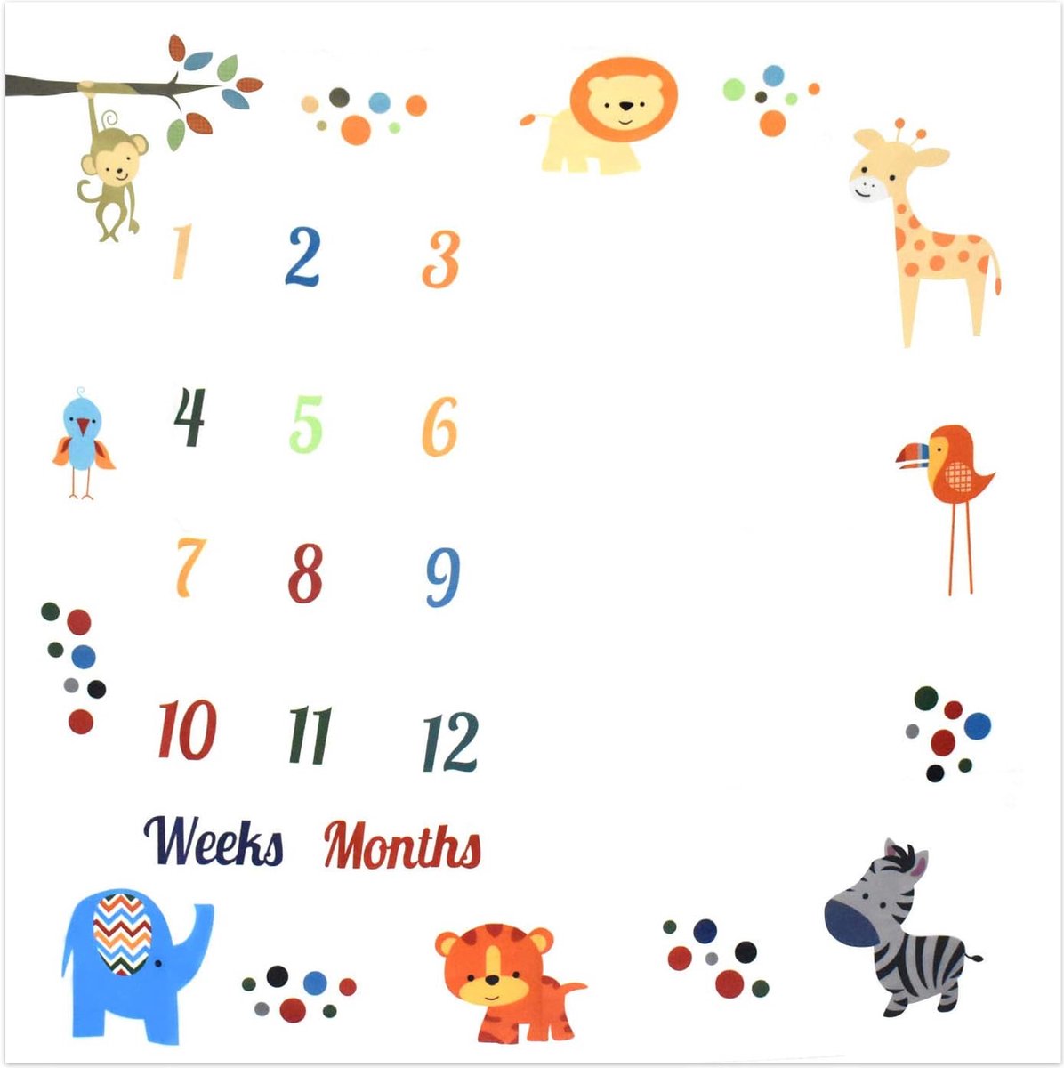 Goedkoopste Mijlpaaldeken - Baby - Geboorte - Mijlpaal - Deken - Milestone - Baby shower - Baby cadeau - Herinnering - Het beste kraamcadeau!
