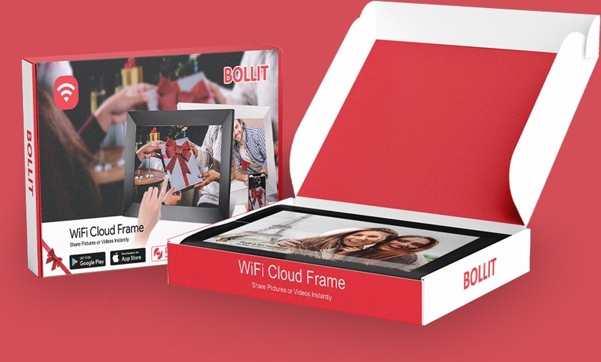 Digitale fotolijst met WiFi en Frameo App - 10.1 inch HD+ IPS Display - Fotokader met Touchscreen - 32GB - Gebroken Wit - Frameo digitale fotolijst - digitale fotokader - digitaal fotolijstje thumbnail 6
