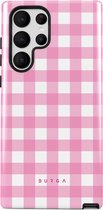 BURGA Telefoonhoesje voor Samsung Galaxy S22 Ultra - Schokbestendige Hardcase Hoesje - Think Pink