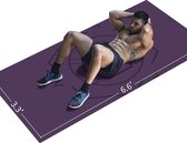 Yogamat Extra maat TPE Oefenmat voor heren Antislipmat voor training, fitness, gym, pilates, sit-ups, stretchen met draagtas voor riem (200 cm x 100 cm x 6 mm)