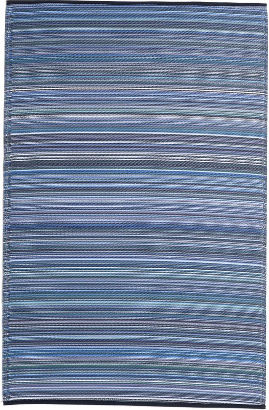 LM-Collection Kingston Outdoor Vloerkleed - 120x180cm - Blauw - Plastic - tuintapijt, buitentapijt, tuinkleed, buitenkleed vloerkleed, vloerkleed rond, vloerkleed kinderkamer, vloerkleed laagpolig, vloerkleed 160x230