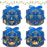 Eid Mubarak geschenkdozen, 12 stuks ramadan geschenkzakjes, moslim maanslot, decoratieve geschenkdoos, doe-het-zelf ramadan dozen voor snoep, koekjes, chocolade, ramadan party geschenkdozen