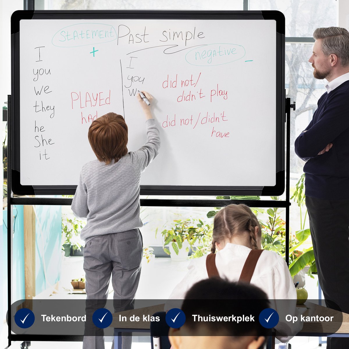 Duerté Whiteboard XL Magnetisch met Stiften thumbnail 2