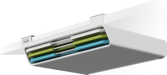 3-delige snijplankenset met opbergstandaard onder plank, ruimtebesparend, veelkleurig