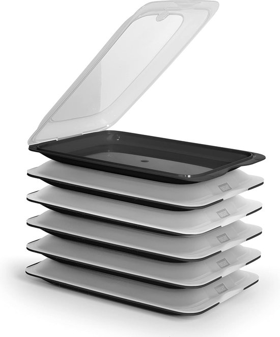 Comic Concept 4 x set of strip box (long) with lid, stackable cardboard