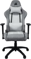 CORSAIR - Bureaustoel - Gaming fauteuil - TC100 RELAXED - Stof - Ergonomisch - Verstelbare armleuningen - Grijs/Zilver (CF-9900013-WW)
