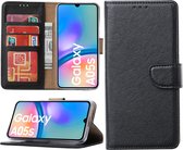 Arara Hoesje geschikt voor Samsung Galaxy A05s hoesje - Bookcase met pasjeshouder - Zwart