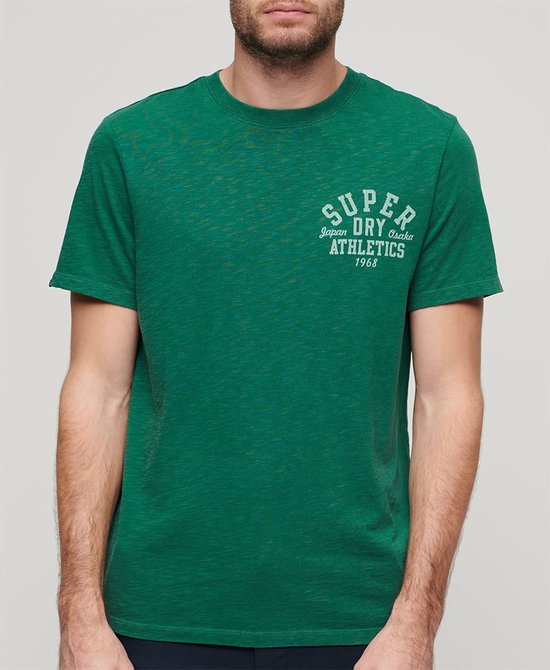 Superdry Athletic College Graphic T-shirt Met Korte Mouwen Groen L Man