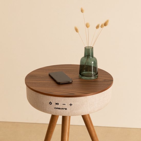 CREATE - Luidsprekertafel met 360º geluid, bluetooth en draadloos opladen - SPEAKER TABLE