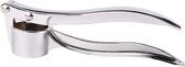 Knoflookpers -Knoflookpers met Ergonomische Handgreep ook geschikt voor Gember- RVS - Ovaal - zilver