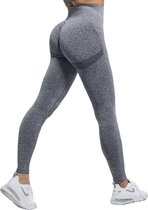 June Spring Sportlegging - Maat L/Large - Kleur Grijs - Dames Sportlegging - Sportbroek dames - Push up - Shape Legging - High Waist - Fitness Legging - Yoga Pants