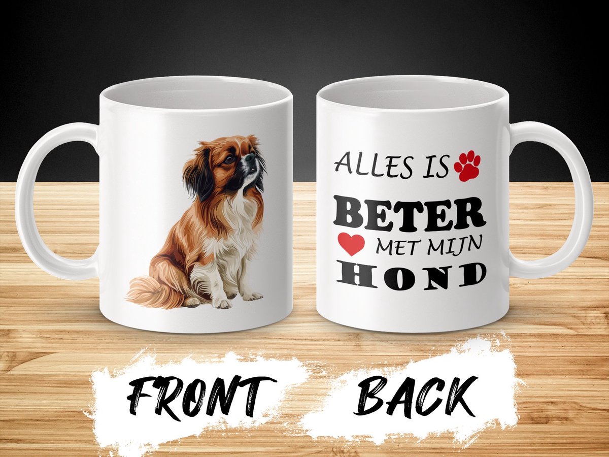 Mok Tibetan Spaniel Alles is beter met mijn hond - dog - doglover