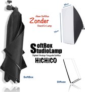 HiCHiCO® Softbox Studiolamp - fotografie softbox - Studioflitsers - Foto Studio Verlichting Kit, Achtergrond Support System Softbox Paraplu -Fotografische Lamp Continu Licht Systeem Voor Foto Studio --- LET OP! Alleen SoftBox ZONDER Statief en Lamp