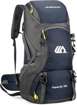 Backpack 50 liter - Travel Rugzak - Lichtgewicht - Blauw