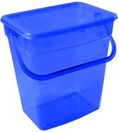 Plast Team - Pot à poudre 6L - bleu transparent