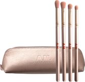 Anouk Matton Cosmetics - 4PC Eye Brush Set With Matching Pouch