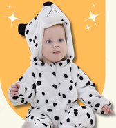 BoefieBoef Dalmatiër Hond Dieren Onesie & Pyjama voor Peuters en Kleuters tot 4 Jaar - Kinder Verkleedkleding - Dieren Kostuum Pak - Zwart Wit