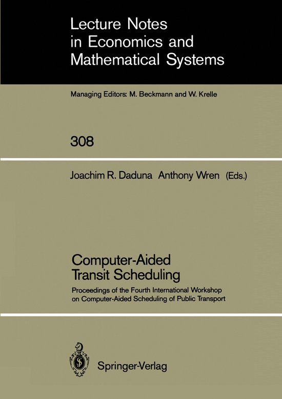 Lecture Notes in Economics and Mathematical Systems308- Comp ... - cover