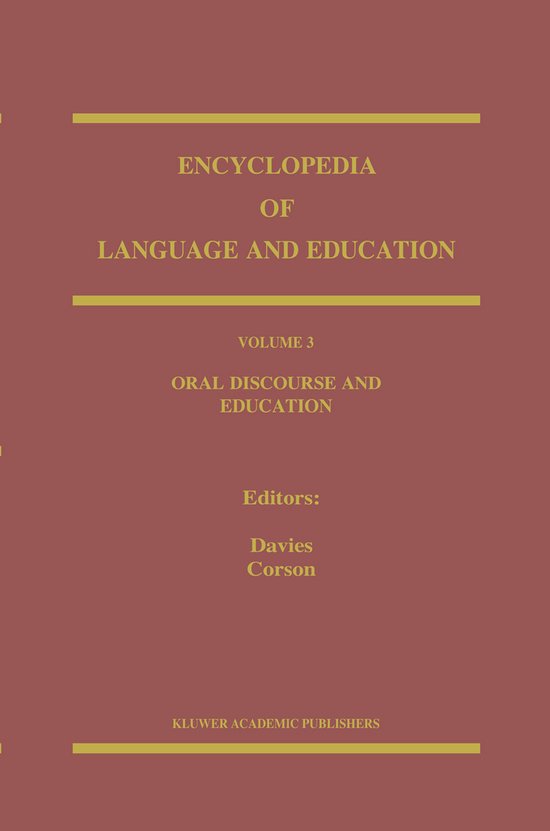 Encyclopedia of Language and Education3- Oral Discourse and  ... - cover
