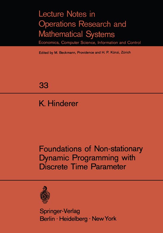 Foundations of Non-stationary Dynamic Programming with Discr ... - cover