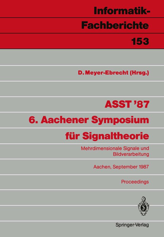 ASST '87 6. Aachener Symposium für Signaltheorie - cover