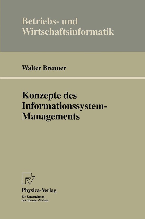 Konzepte Des Informationssystem-managements - cover