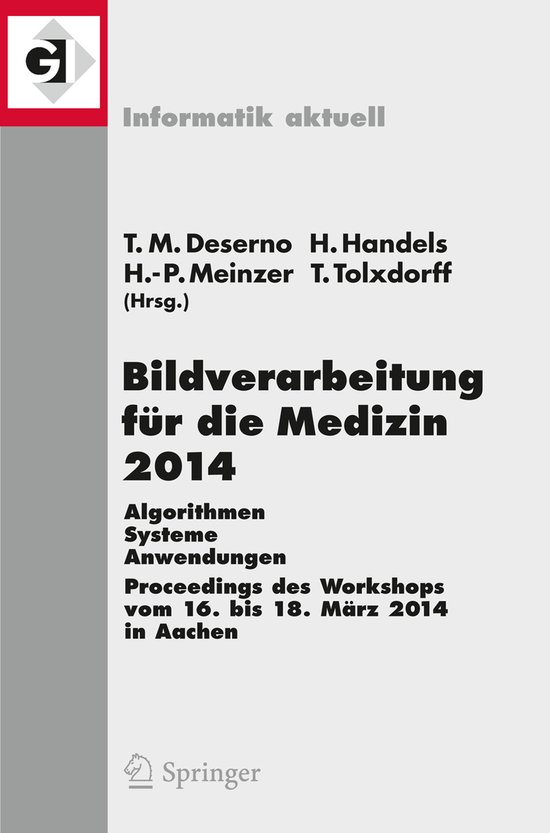 Bildverarbeitung fuer die Medizin 2014 - cover